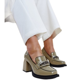 Scarpe in vernice verde con tacco alto Vinceza