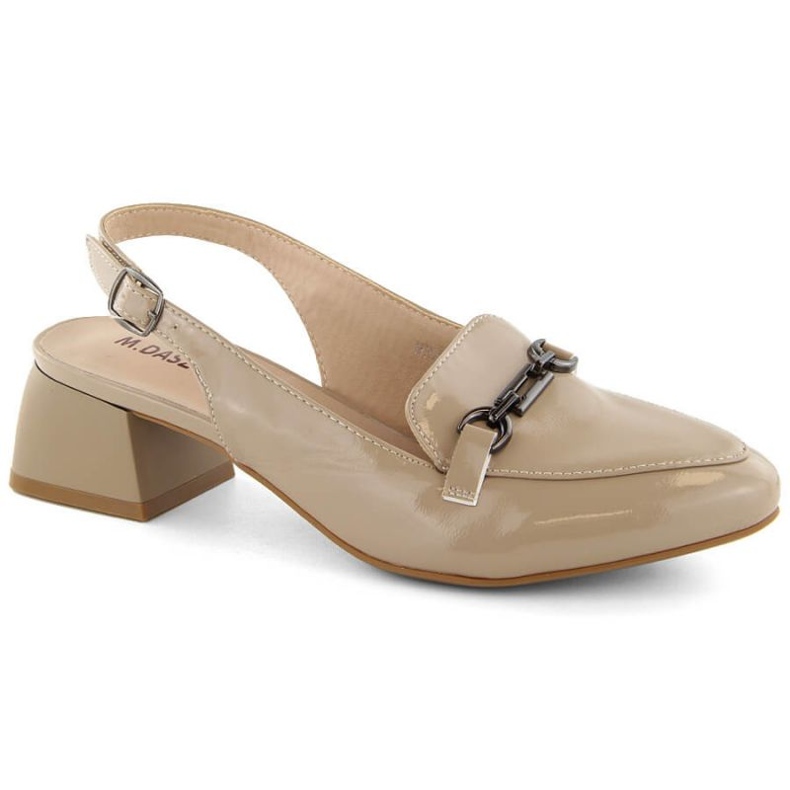 Sandali con tacco alto in vernice M.Daszyński W SAN36B, beige