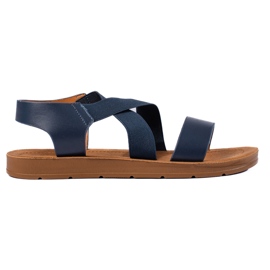Sandali slip-on da donna di colore blu