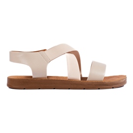 Sandali slip-on da donna beige