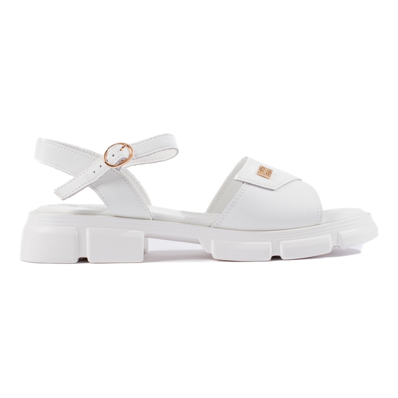 Goodin Comodi sandali da donna in pelle bianca