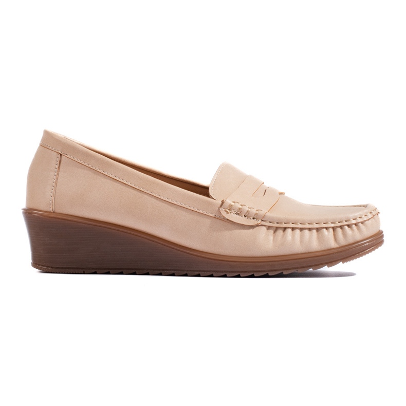 Mocassini beige da donna