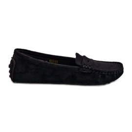 Mocassini da Donna in Eco Camoscio Nero Adelmarie