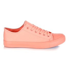 Sneakers in tessuto da donna rosa