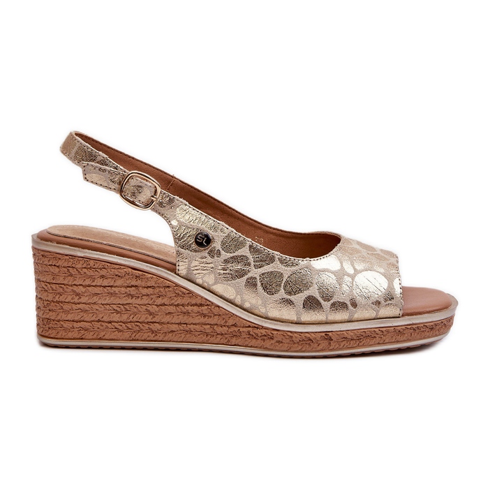 Sandali con zeppa dorati Sergio Leone SK301 da donna d'oro