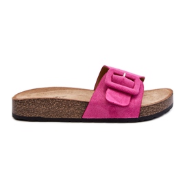 Infradito Da Donna Con Fibbia In Eco Camoscio Fucsia Laeltia rosa