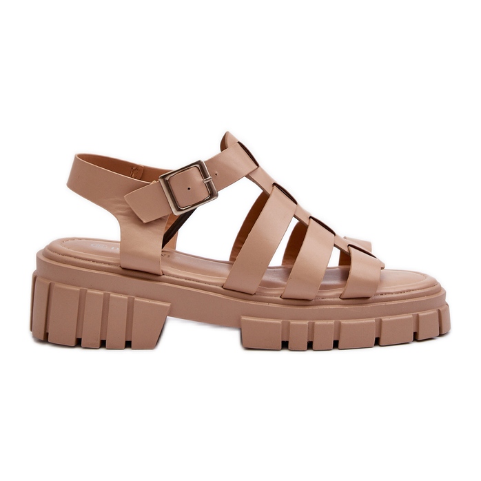 Sandali romani da donna Beige Rosarose