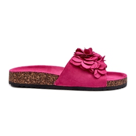 Infradito da Donna su Plateau in Sughero Realizzate in Eco Camoscio Fucsia Jaihini rosa
