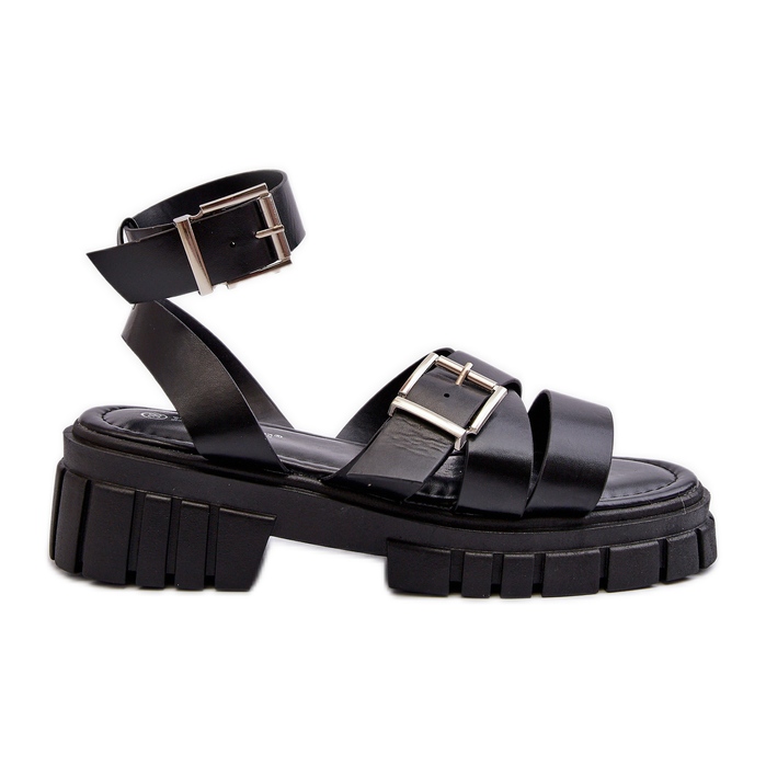 Sandali Con Cinturini Da Donna In Eco Pelle Nera Eladira nero