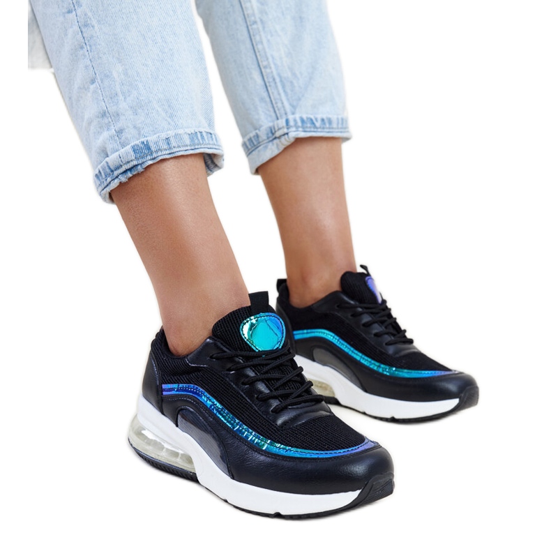 Sneaker nere con ologramma Jelek nero