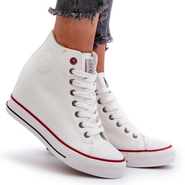 Sneakers con zeppa da donna Cross Jeans NN2R4004 Bianco