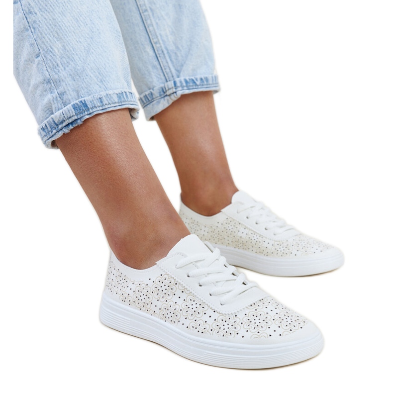 Sneaker Whitley in ecopelle bianca
