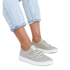 Sneaker Whitley in ecopelle color oro d'oro