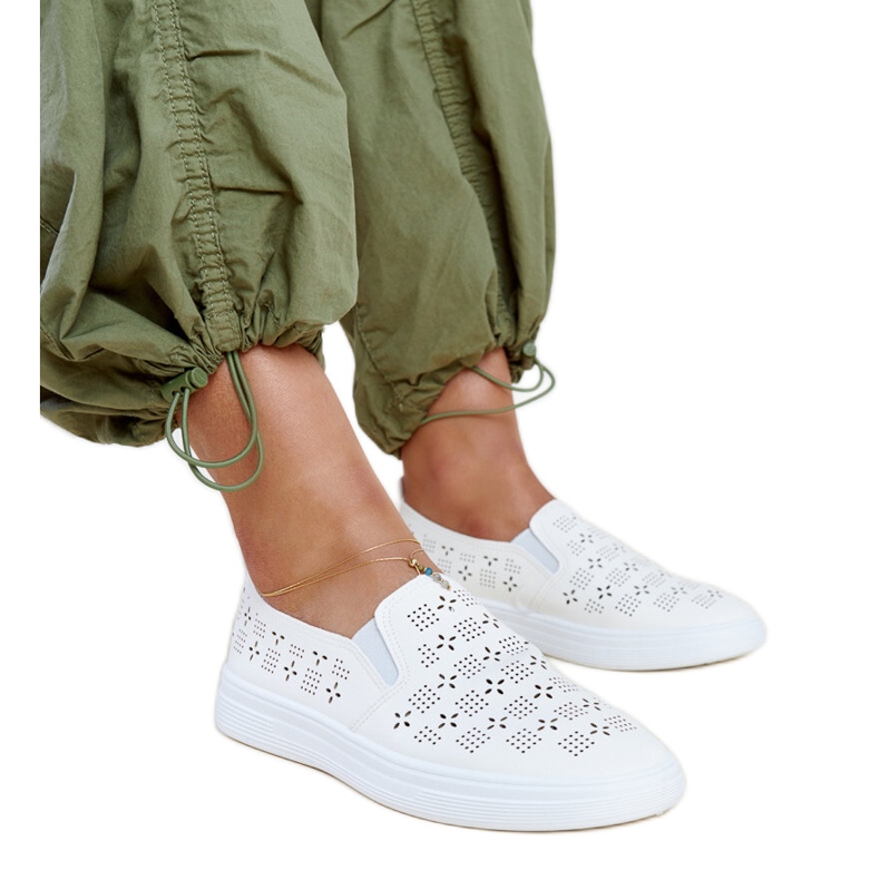 Scarpe da ginnastica slip-on Hilal bianche bianca