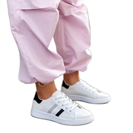 Sneakers in ecopelle bianche e nere di Berdine bianco