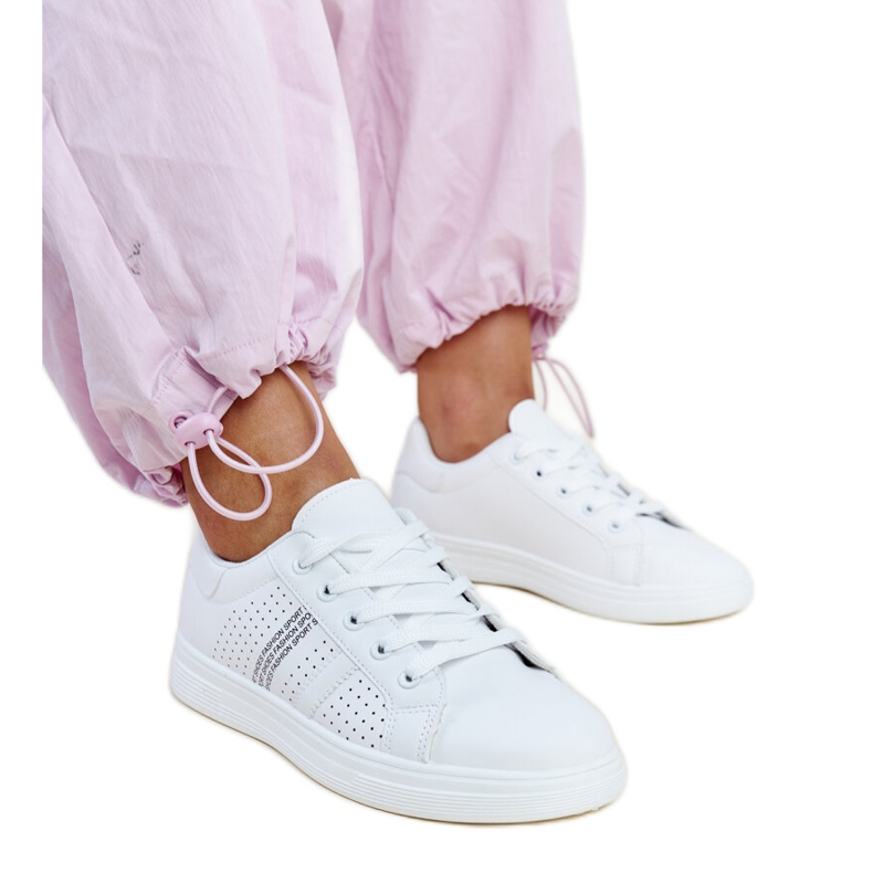 Sneaker Berdine in ecopelle bianca