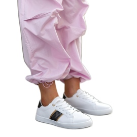 Sneaker bianche con striscia Grada decorativa bianca