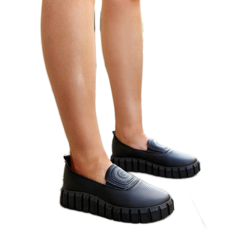 Scarpe nere con un'enorme suola Teska nero