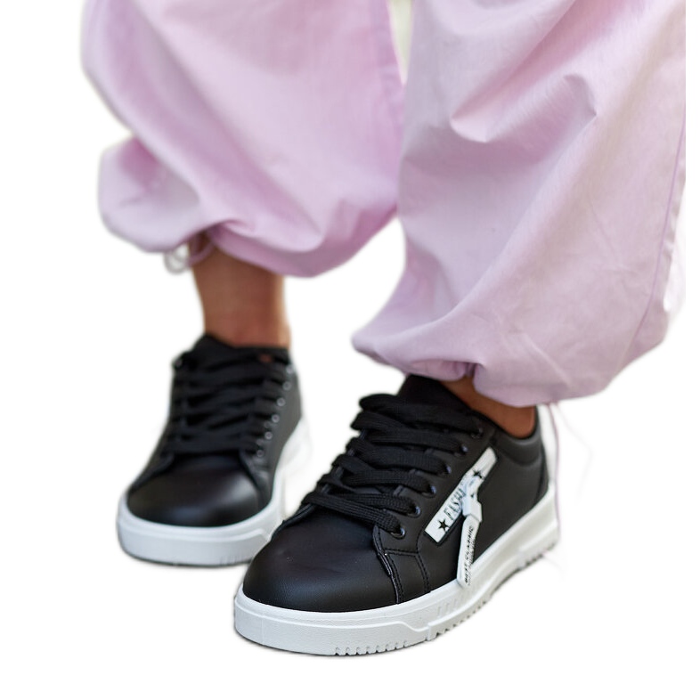 Sneaker Brecht in ecopelle nera nero