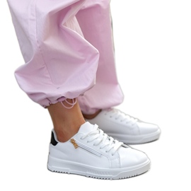 Scarpe da ginnastica bianche con cerniera sul lato Shanna bianco