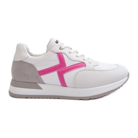 Sneakers con plateau da donna INBLU IN000362 Bianco bianca