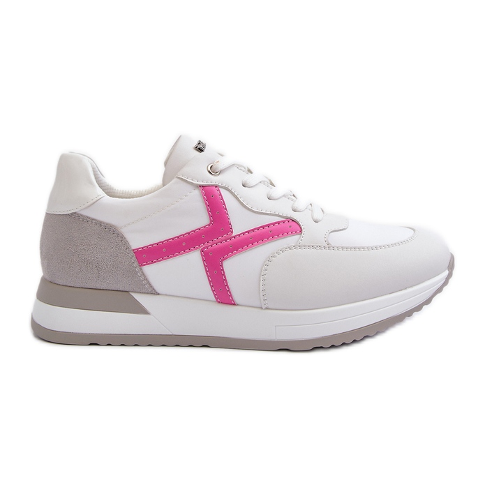 Sneakers con plateau da donna INBLU IN000362 Bianco bianca