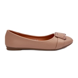 Ballerine in Eco Pelle Con Cintura e Decorazione, Cadwenla Beige Scuro