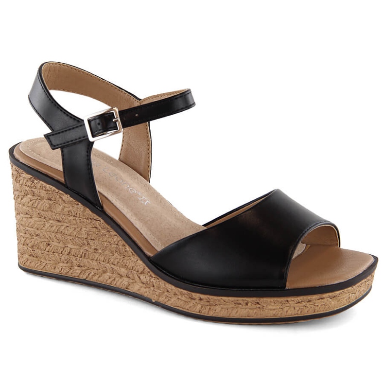 Sandali neri con zeppa da donna Sergio Leone SK229 nero