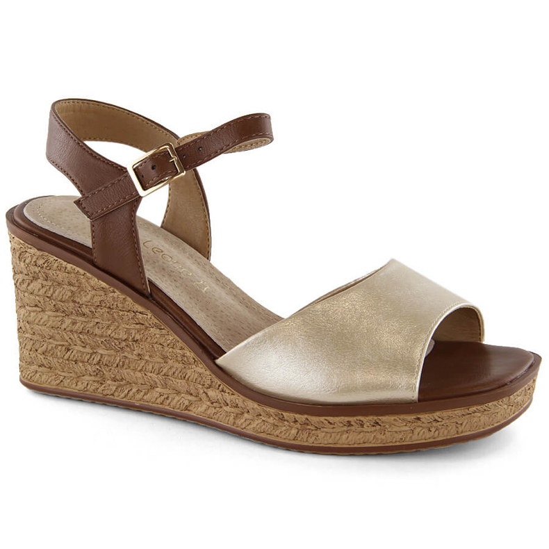 Sandali zeppa oro da donna Sergio Leone SK229 d'oro