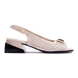 Goodin Sandali bassi da donna traforati beige
