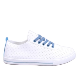 Sneakers Costier traforate da donna di colore azzurro bianco