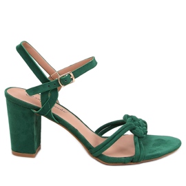 Sandali Hally Green con tacco alto verde