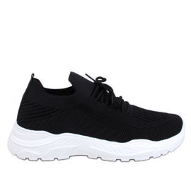 Scarpe sportive a calzino Jaussa NERO/BIANCO