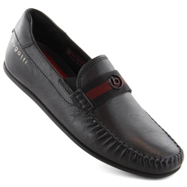 Comode scarpe in pelle Bugatti M INT2000 nere nero