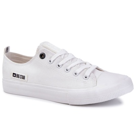 Sneakers a basso materiale maschile Big Star KK174006 White bianca