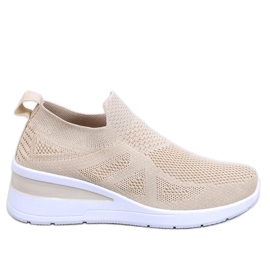 Bayol Sneaker con zeppa a calzino beige