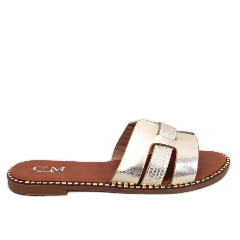 Eleganti infradito da donna Dalmasi Gold d'oro