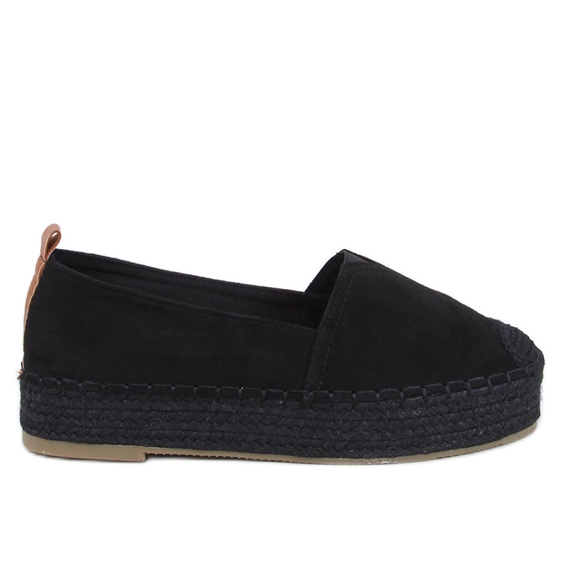 Poulain Espadrillas nere con suola spessa nero