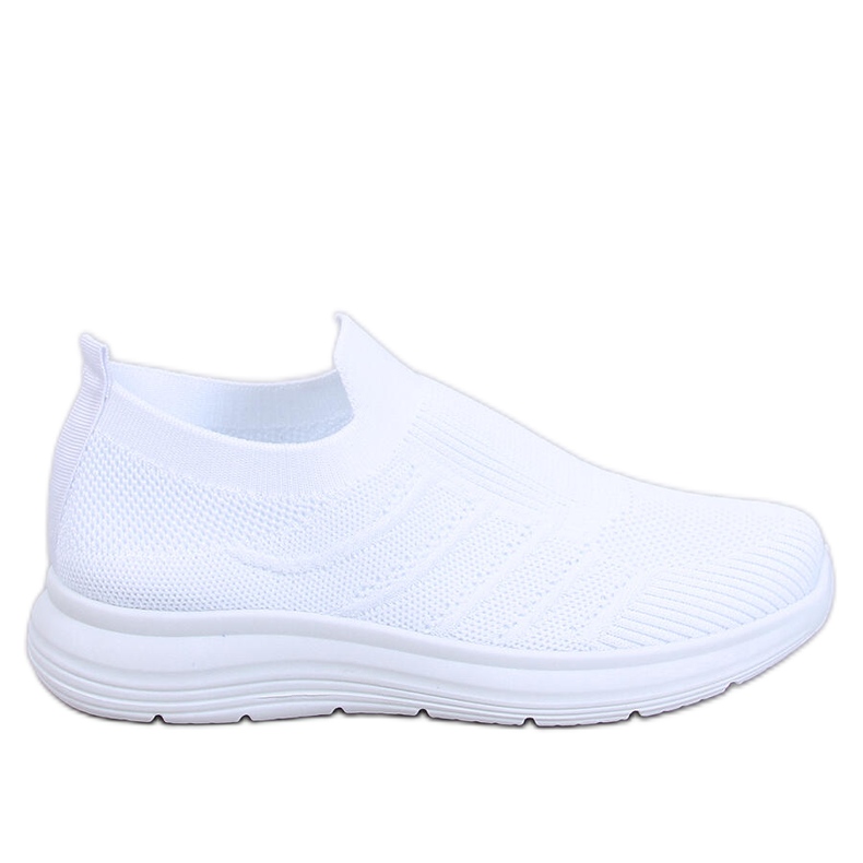 Groppi Scarpe a calzino slip-on bianche bianca