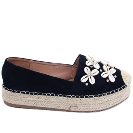 Elif Espadrillas nere con conchiglia nero