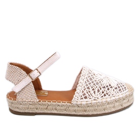 Premat Sandali espadrillas traforati beige