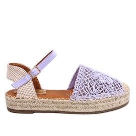Premat Sandali espadrillas traforati viola