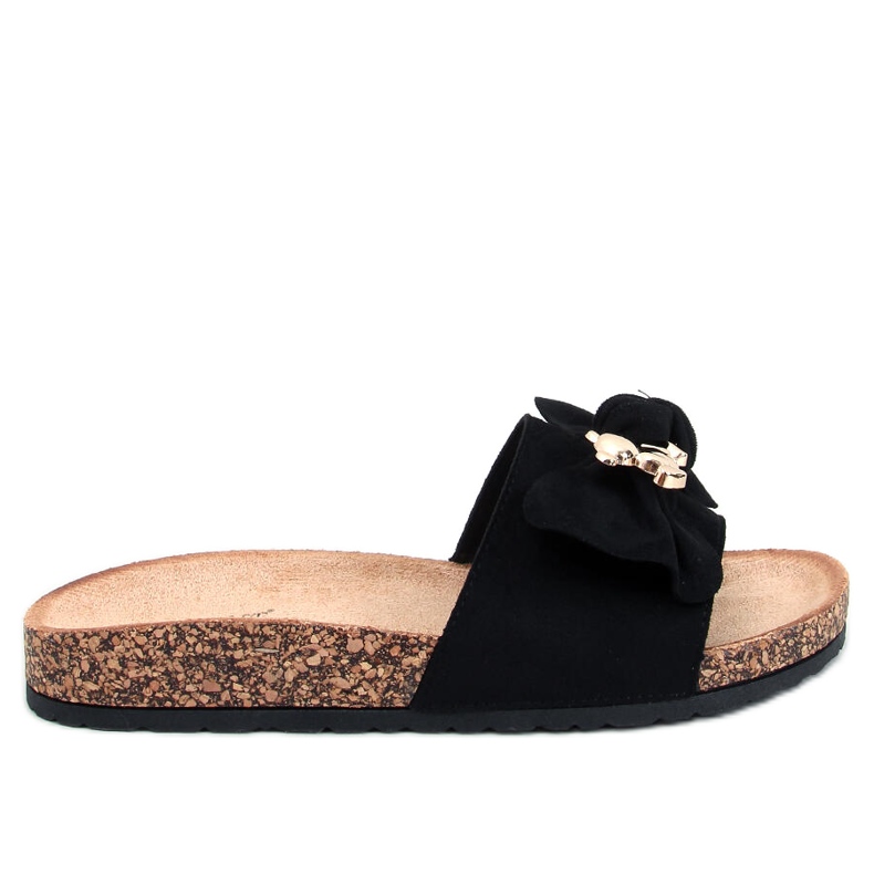 Loups Pantofole in sughero nero con orsetto