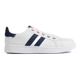 Sneakers bianche da donna stringate bianca