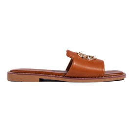 Infradito basse da donna color cammello marrone