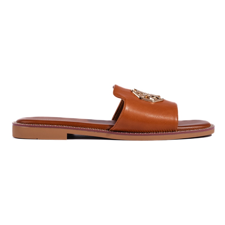 Infradito basse da donna color cammello marrone