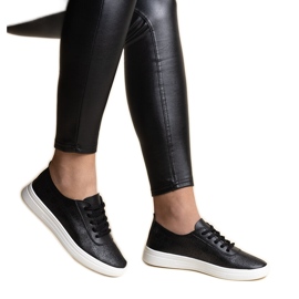 Sneaker Whitley in ecopelle nera nero