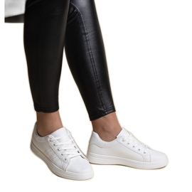 Sneakers bianche in ecopelle di Cathleen bianco