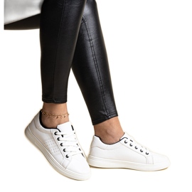 Sneakers bianche in ecopelle di Cathleen bianco