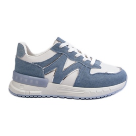 Sneakers Denim da Donna Realizzate in Eco Pelle, Kaimans Blu
